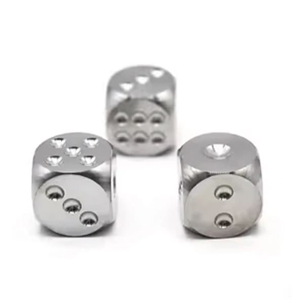 Titanium Alloy Dice Toy1